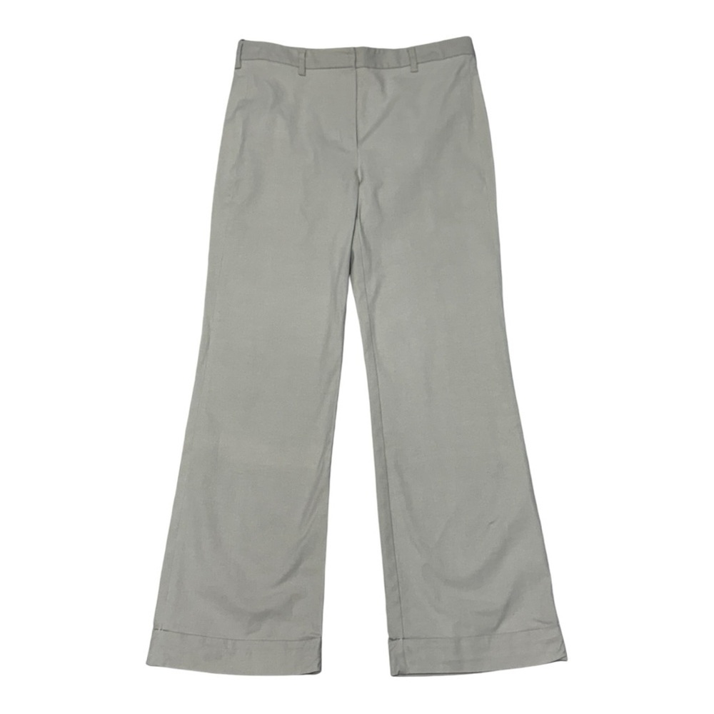 MaxMara Beige Straight Leg Cuffed Stretch Casual Pants Size 8